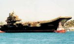 Pictured: The Varyag passing through the Bosphorus on her way to China in 2001. Photo: Cem Devrim Yaylali.